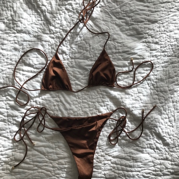 SOMMER SWIM bikini kaia top & milla bottom - rum - M - Picture 1 of 4